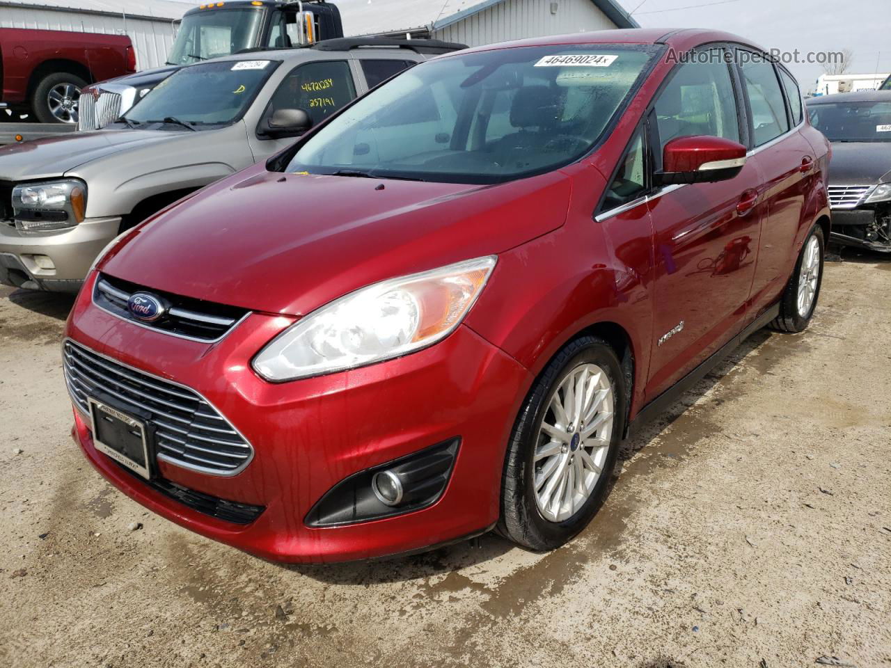 2013 Ford C-max Sel Burgundy vin: 1FADP5BU6DL550677