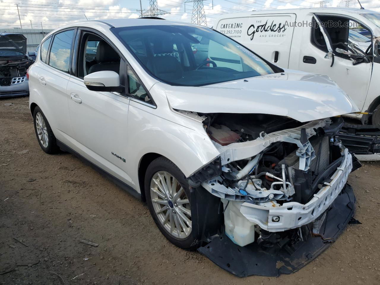 2014 Ford C-max Sel Белый vin: 1FADP5BU6EL501299