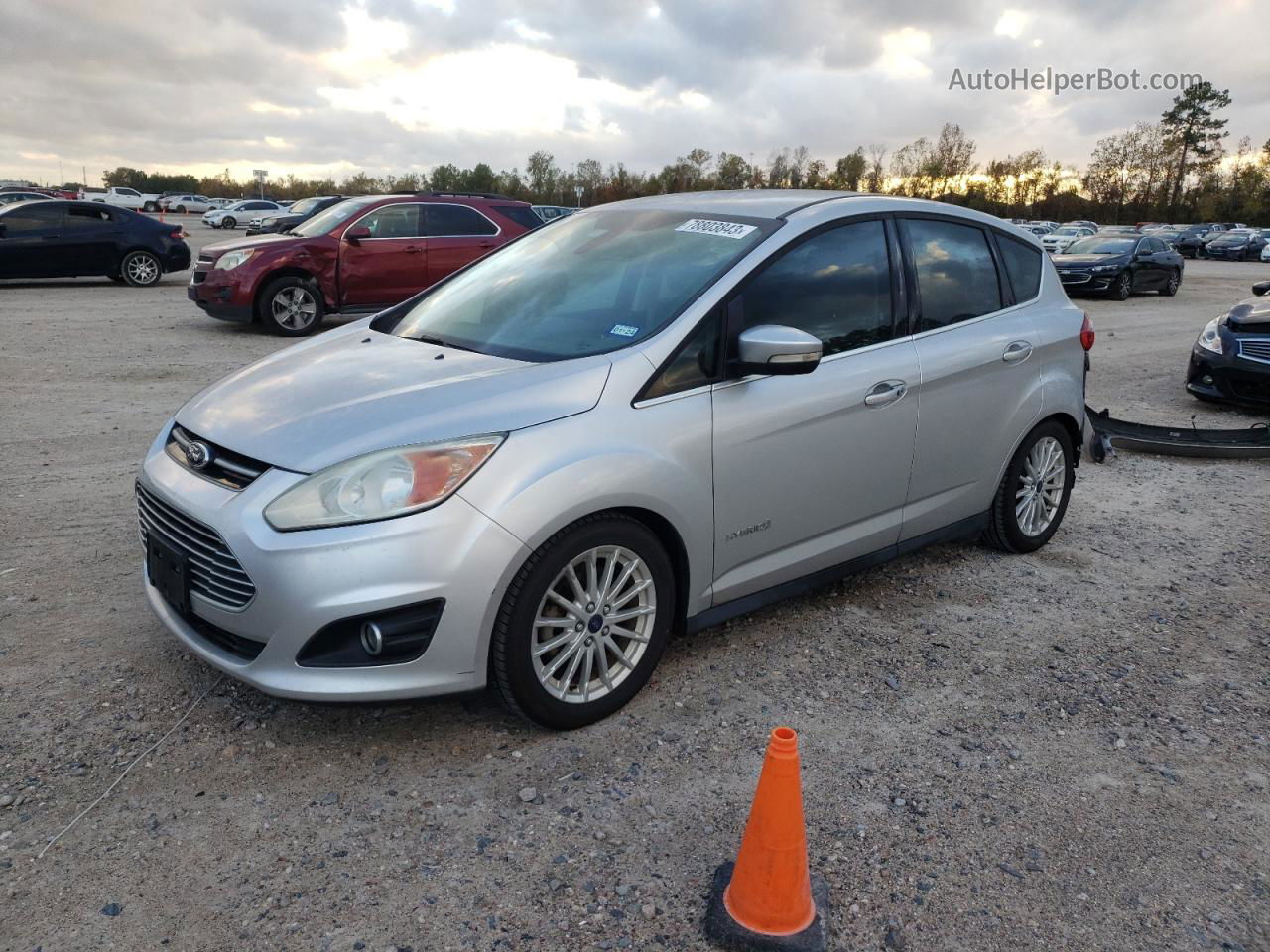 2014 Ford C-max Sel Silver vin: 1FADP5BU6EL509452