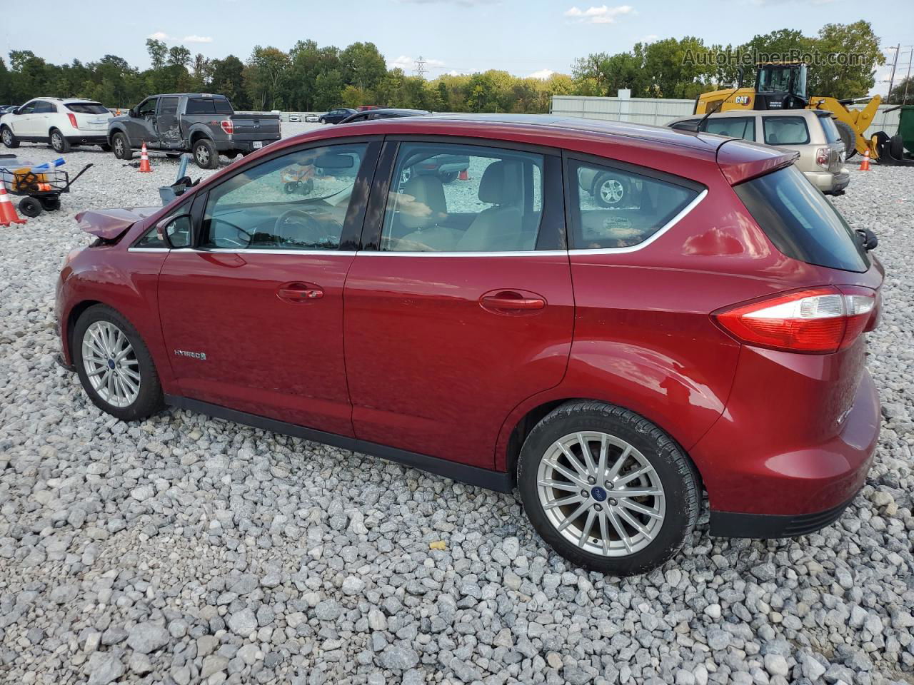 2013 Ford C-max Sel Burgundy vin: 1FADP5BU7DL500855