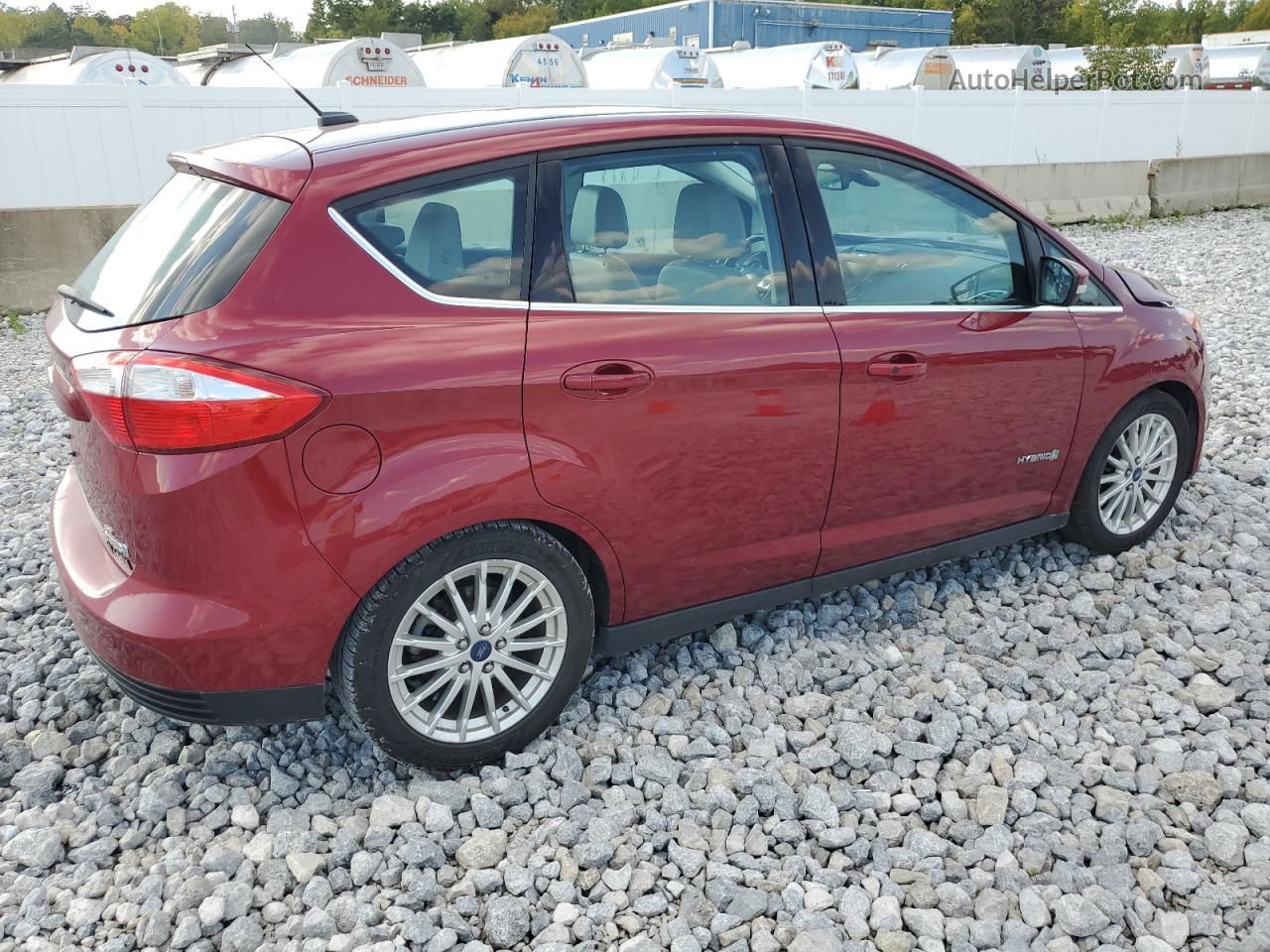 2013 Ford C-max Sel Burgundy vin: 1FADP5BU7DL500855