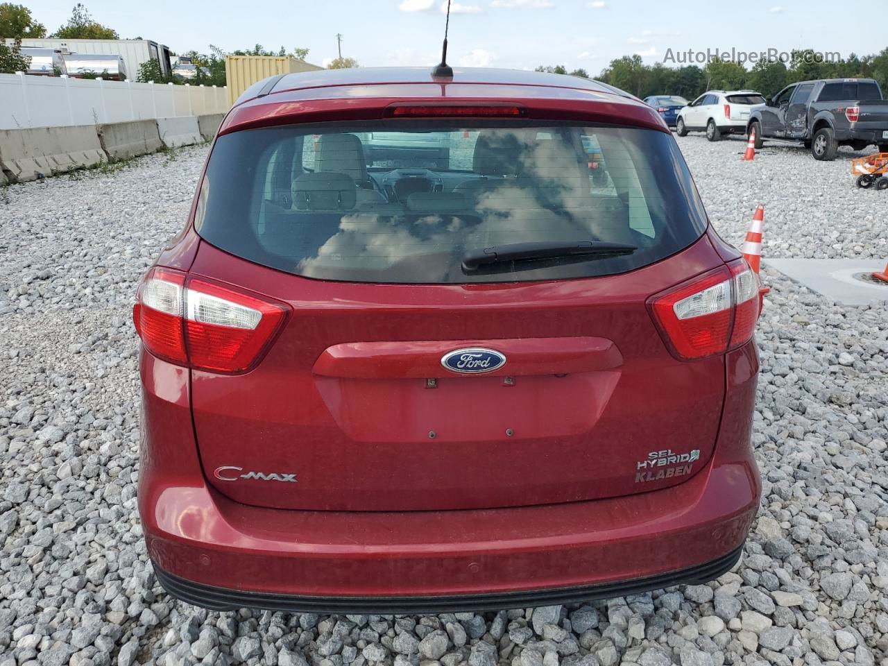 2013 Ford C-max Sel Burgundy vin: 1FADP5BU7DL500855