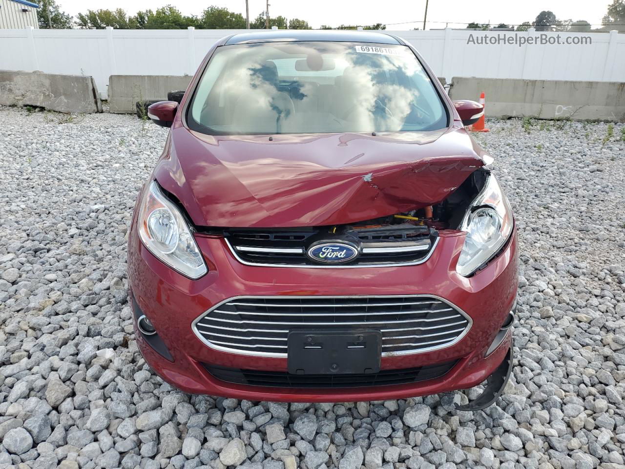 2013 Ford C-max Sel Burgundy vin: 1FADP5BU7DL500855