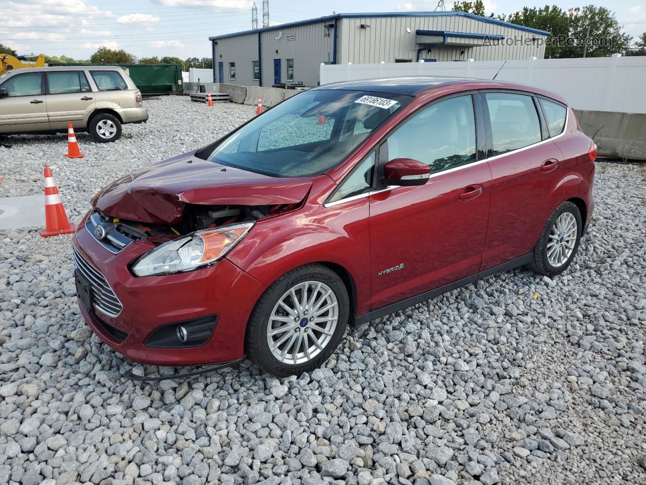 2013 Ford C-max Sel Burgundy vin: 1FADP5BU7DL500855