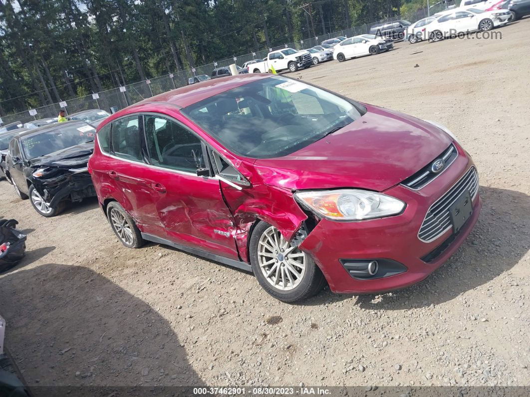 2013 Ford C-max Hybrid Sel Burgundy vin: 1FADP5BU7DL513217