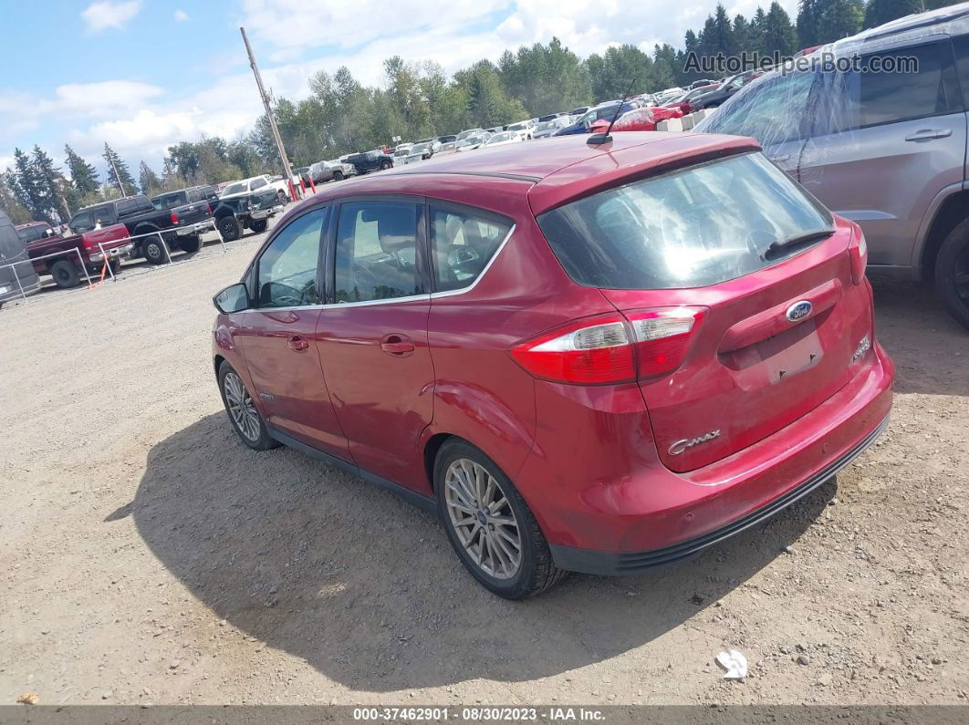 2013 Ford C-max Hybrid Sel Burgundy vin: 1FADP5BU7DL513217