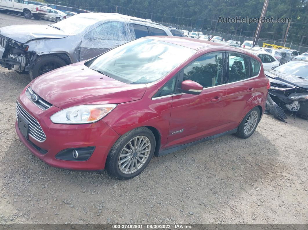 2013 Ford C-max Hybrid Sel Burgundy vin: 1FADP5BU7DL513217