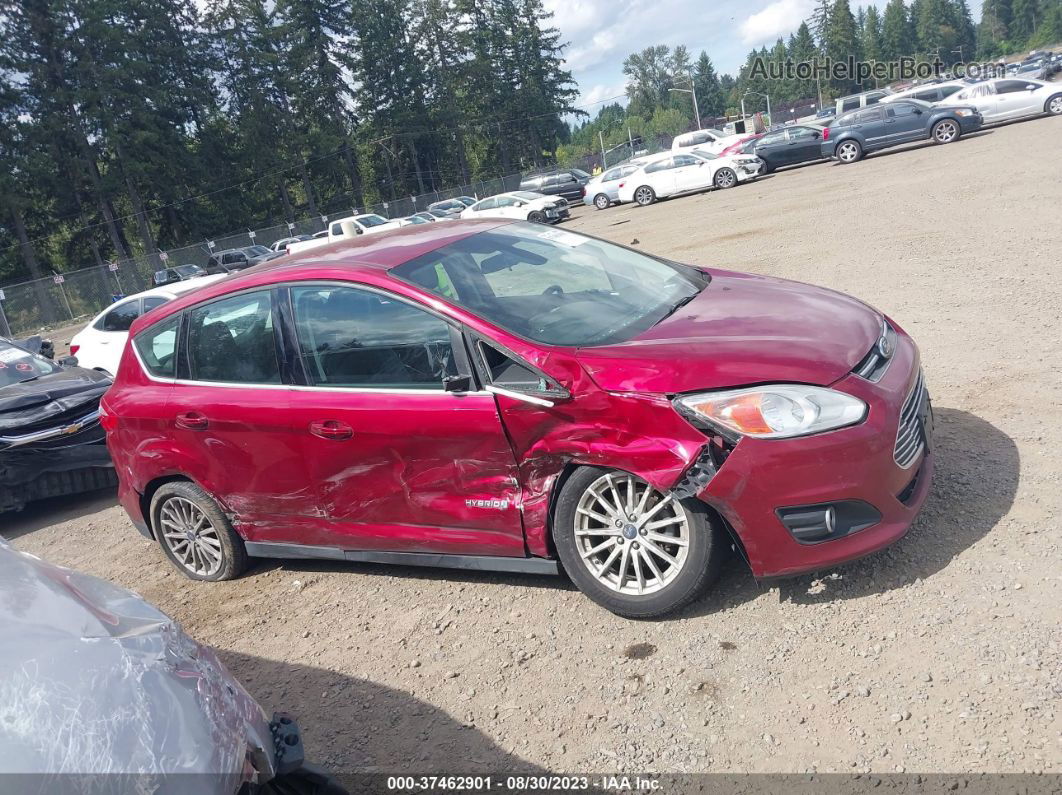 2013 Ford C-max Hybrid Sel Burgundy vin: 1FADP5BU7DL513217