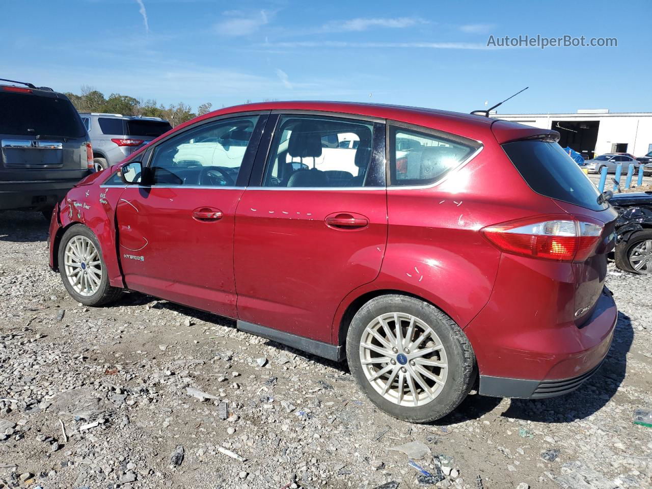 2013 Ford C-max Sel Red vin: 1FADP5BU7DL528851