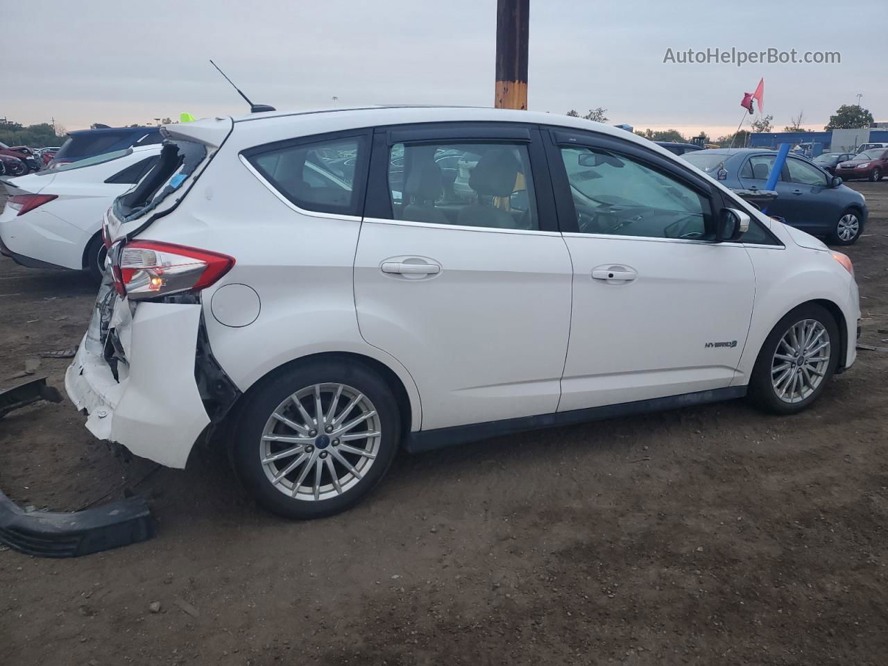 2013 Ford C-max Sel White vin: 1FADP5BU7DL550171