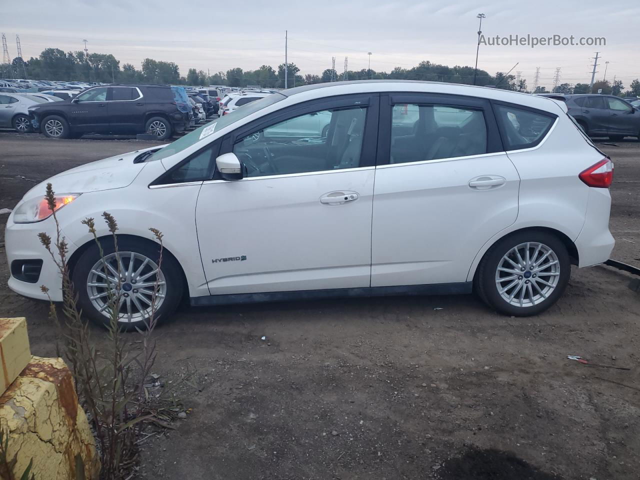 2013 Ford C-max Sel White vin: 1FADP5BU7DL550171