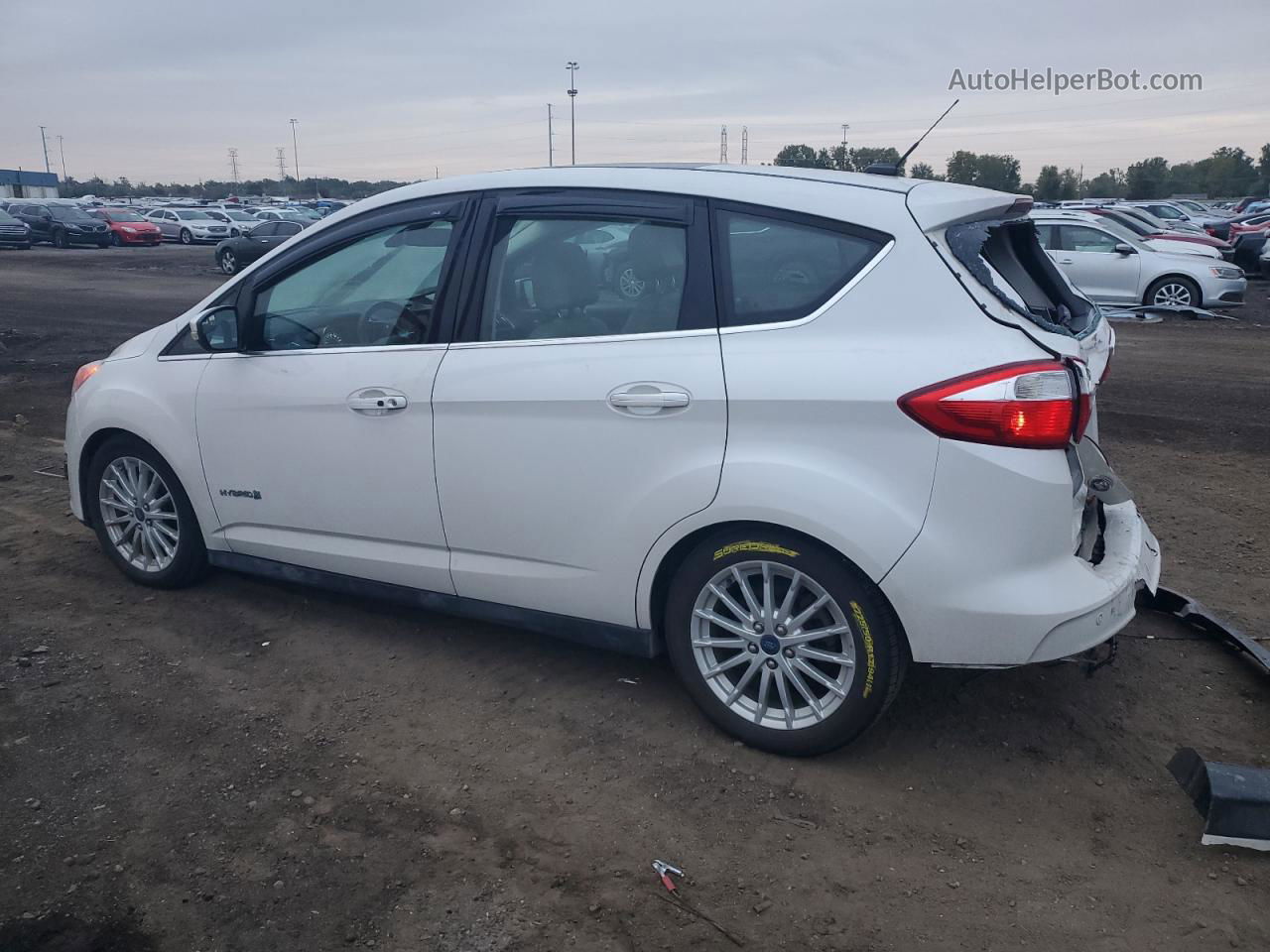 2013 Ford C-max Sel White vin: 1FADP5BU7DL550171