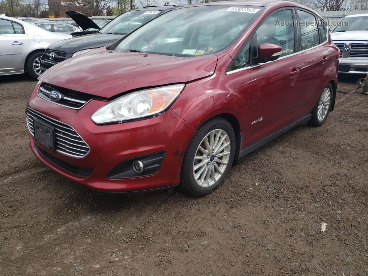 2014 Ford C-max Sel Burgundy vin: 1FADP5BU7EL511405