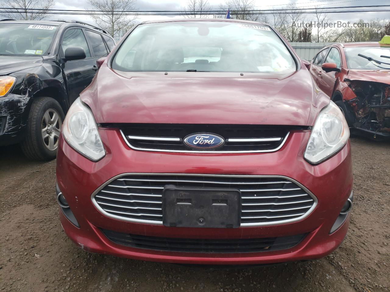 2014 Ford C-max Sel Burgundy vin: 1FADP5BU7EL511405