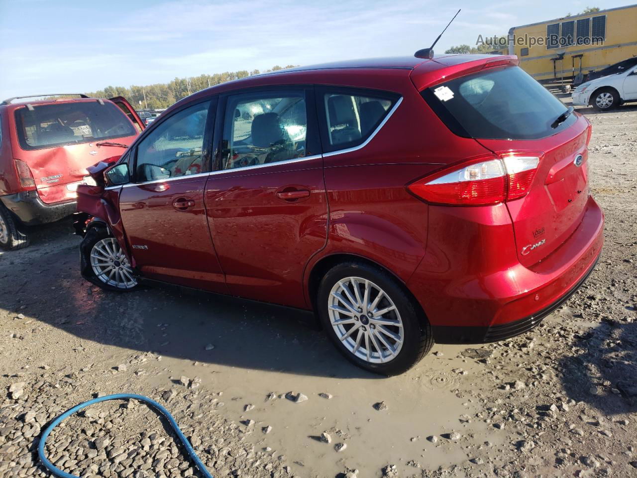 2014 Ford C-max Sel Red vin: 1FADP5BU7EL515907