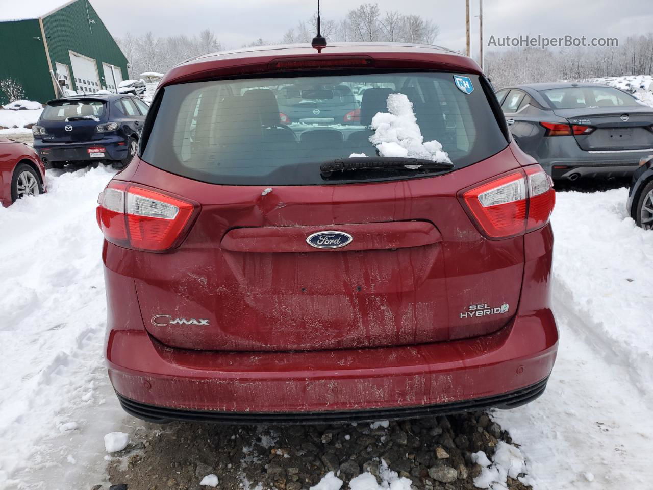 2014 Ford C-max Sel Red vin: 1FADP5BU7EL516846