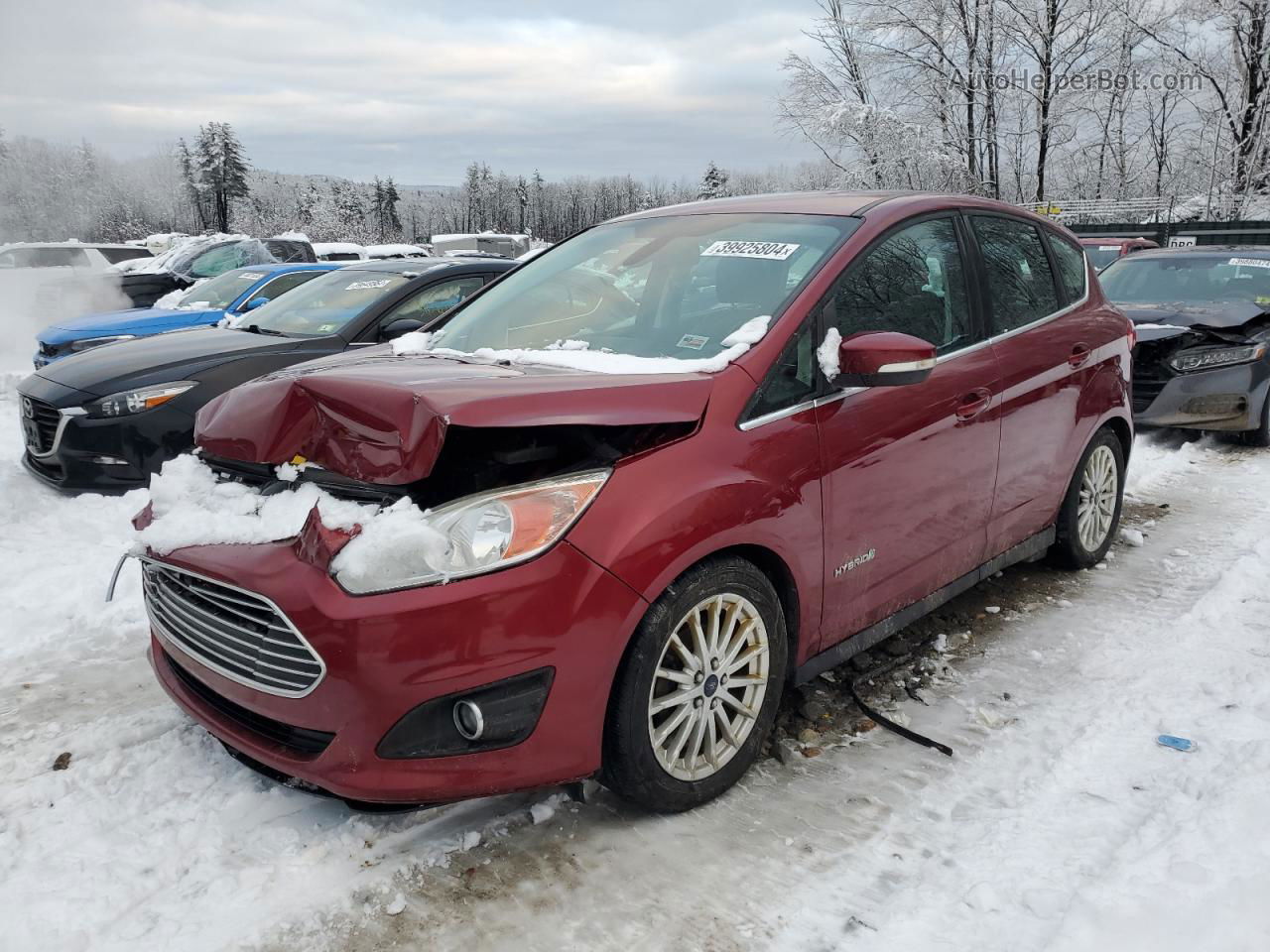 2014 Ford C-max Sel Red vin: 1FADP5BU7EL516846