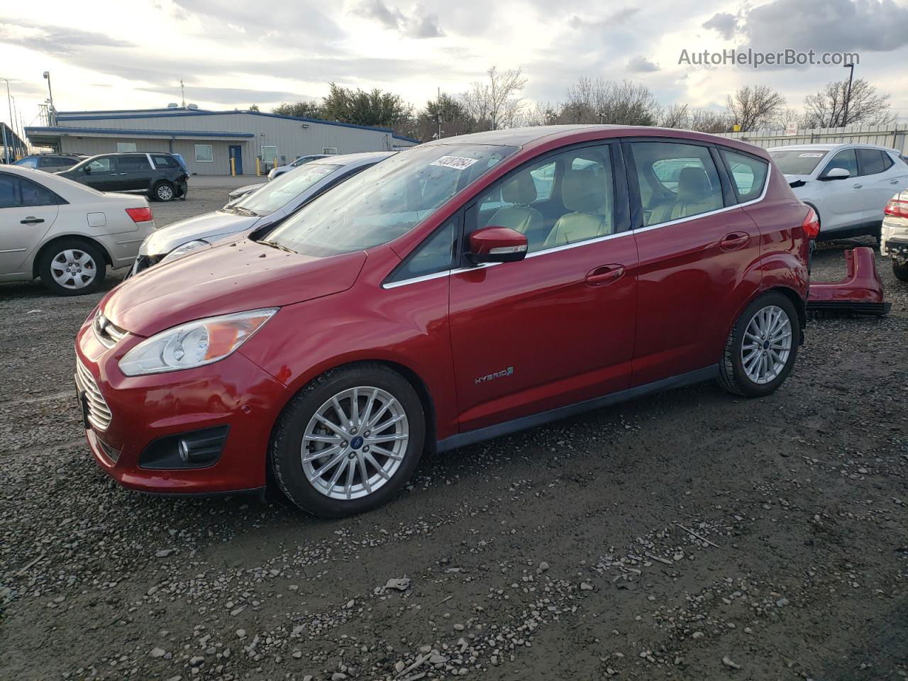 2013 Ford C-max Sel Burgundy vin: 1FADP5BU8DL509404