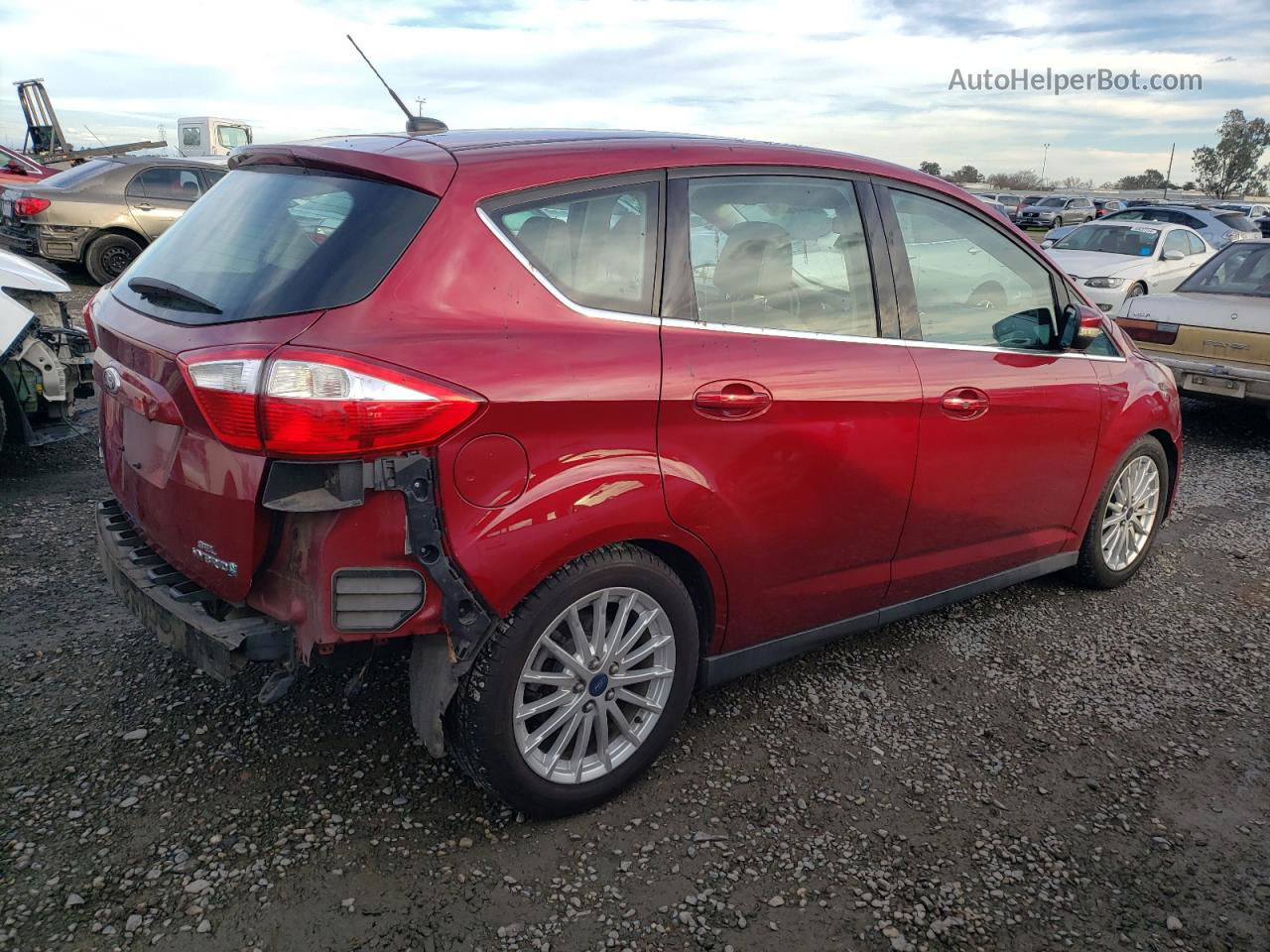 2013 Ford C-max Sel Burgundy vin: 1FADP5BU8DL509404