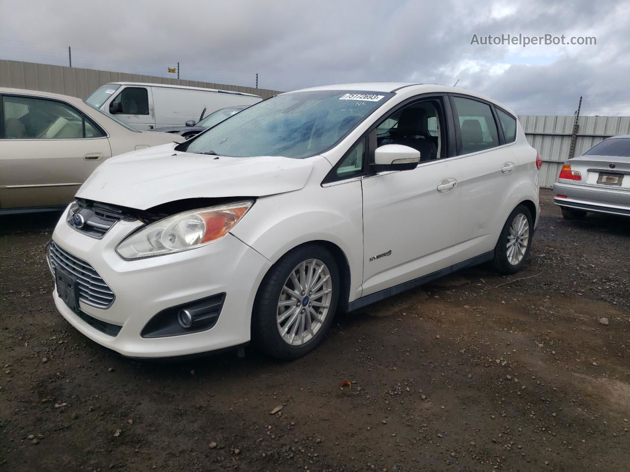 2013 Ford C-max Sel White vin: 1FADP5BU8DL522878