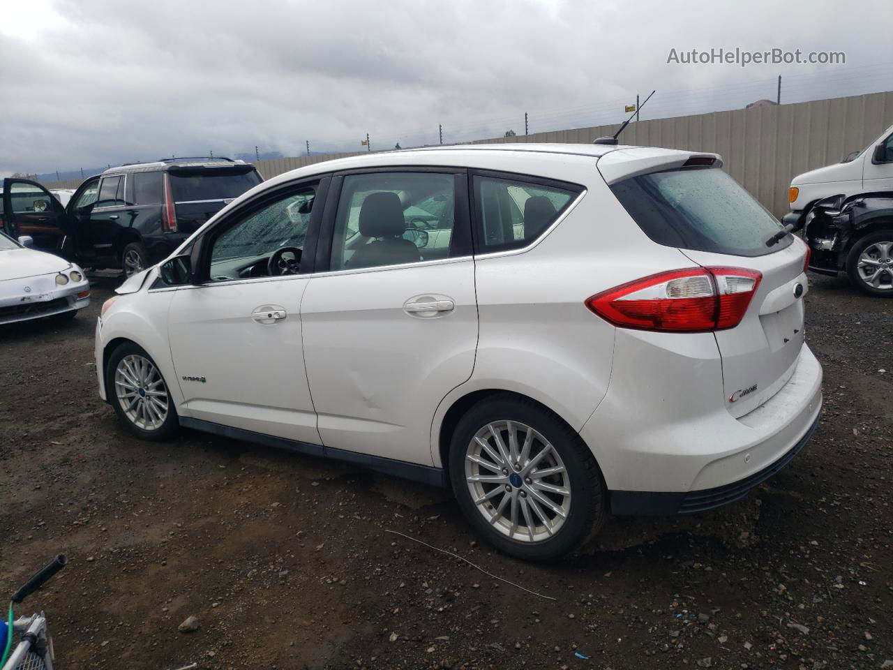 2013 Ford C-max Sel White vin: 1FADP5BU8DL522878