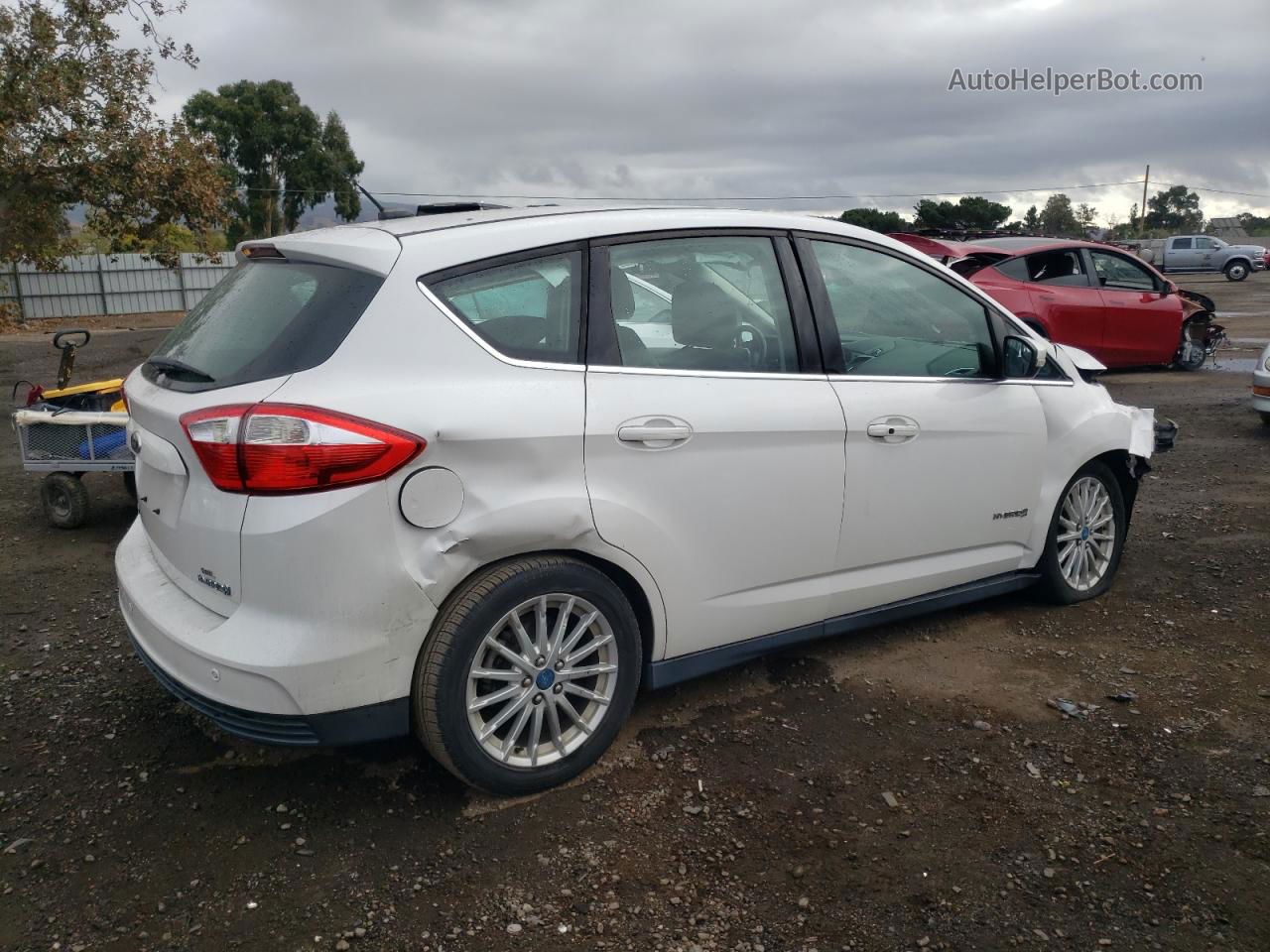 2013 Ford C-max Sel Белый vin: 1FADP5BU8DL522878