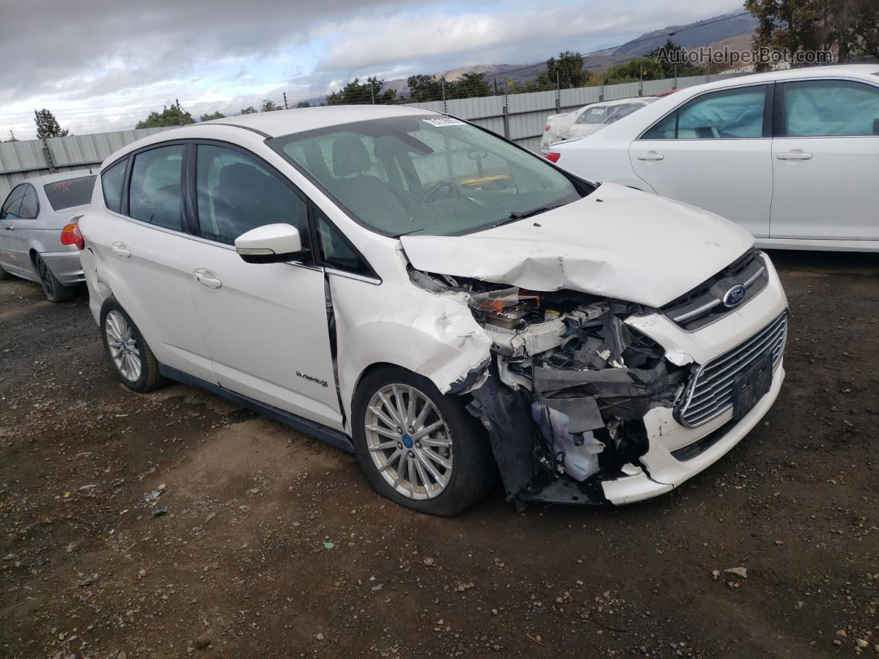 2013 Ford C-max Sel White vin: 1FADP5BU8DL522878