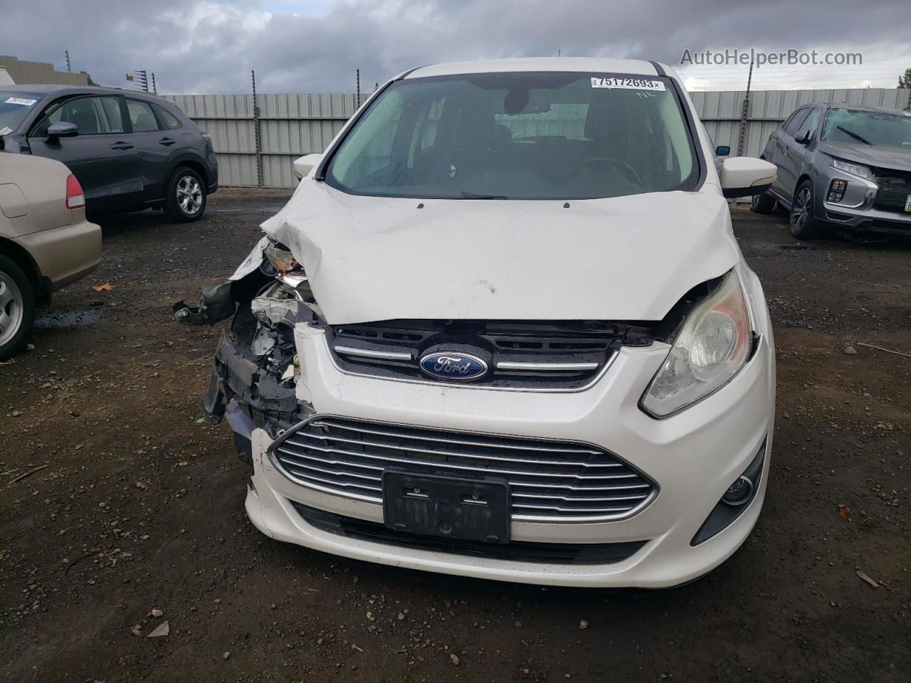 2013 Ford C-max Sel White vin: 1FADP5BU8DL522878