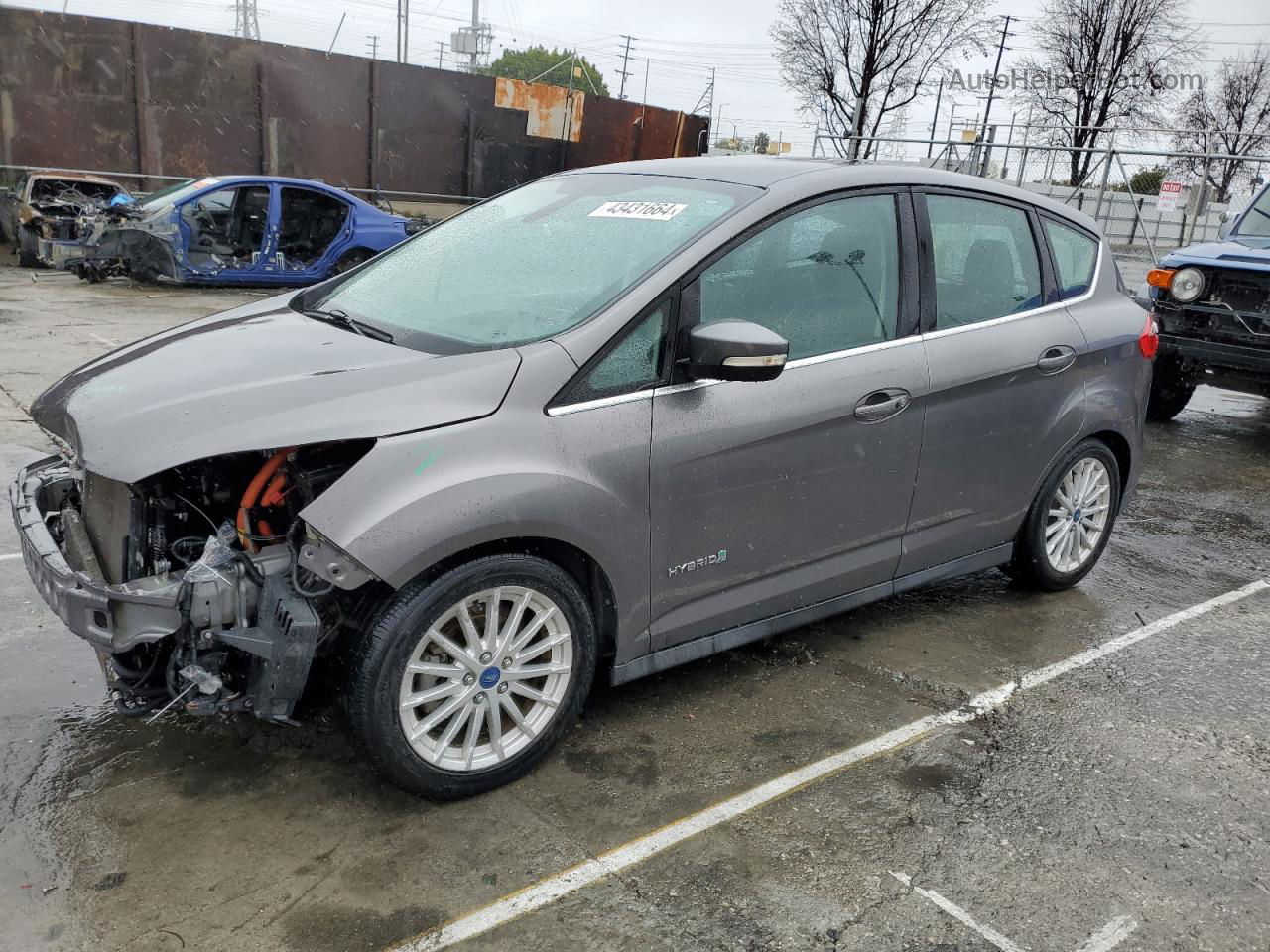 2013 Ford C-max Sel Gray vin: 1FADP5BU8DL549367