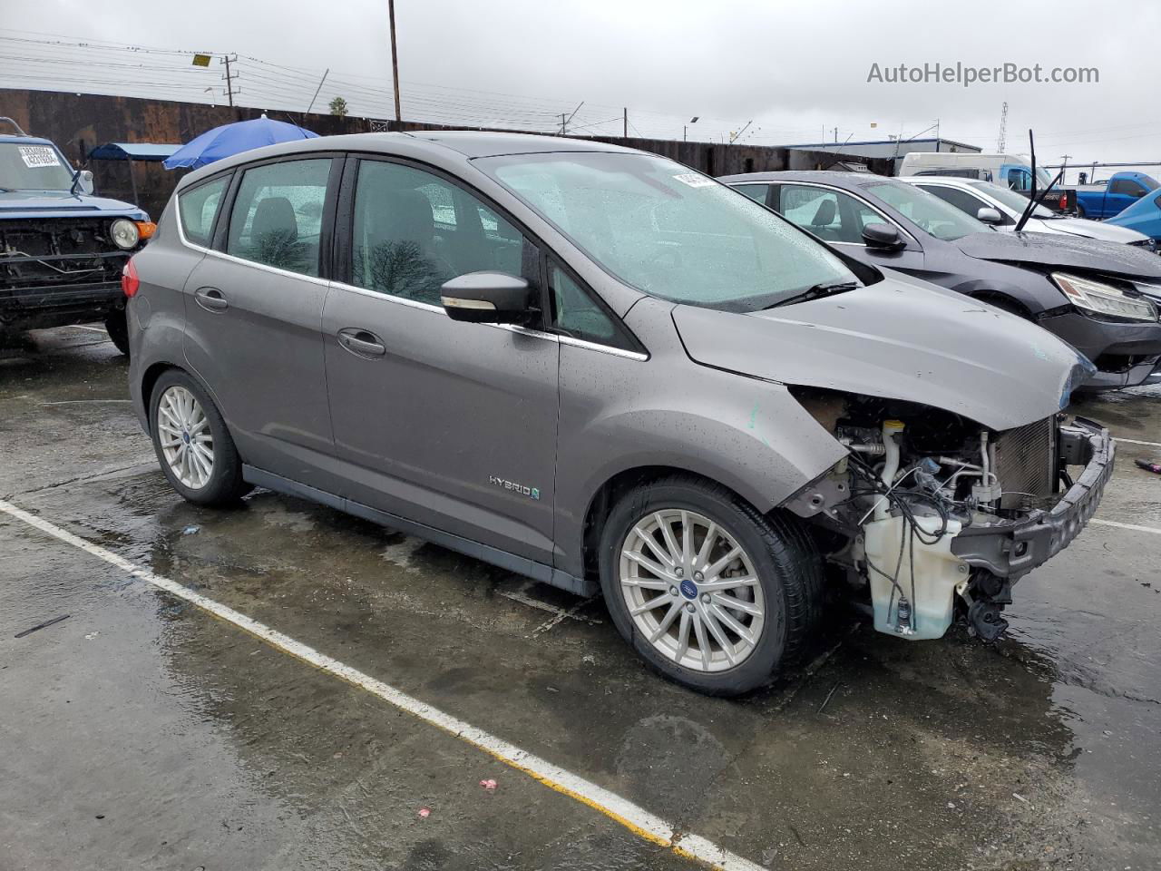 2013 Ford C-max Sel Gray vin: 1FADP5BU8DL549367