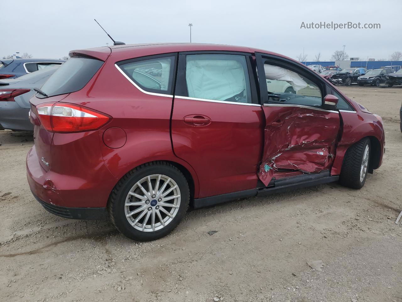 2013 Ford C-max Sel Red vin: 1FADP5BU8DL550809