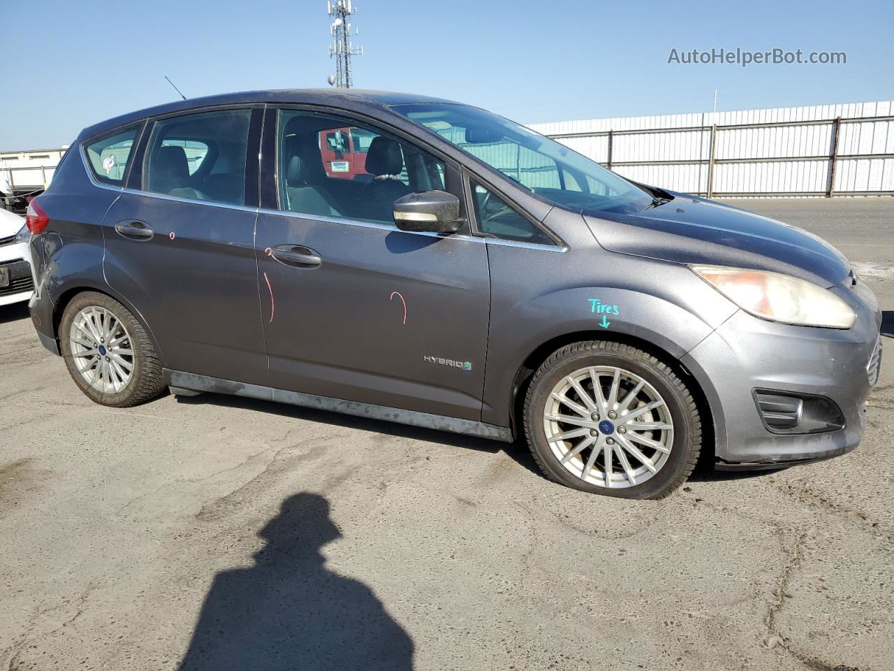 2014 Ford C-max Sel Gray vin: 1FADP5BU8EL516127