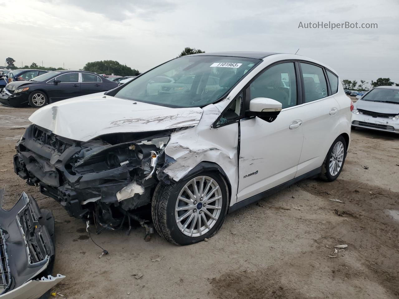 2014 Ford C-max Sel White vin: 1FADP5BU8EL518461