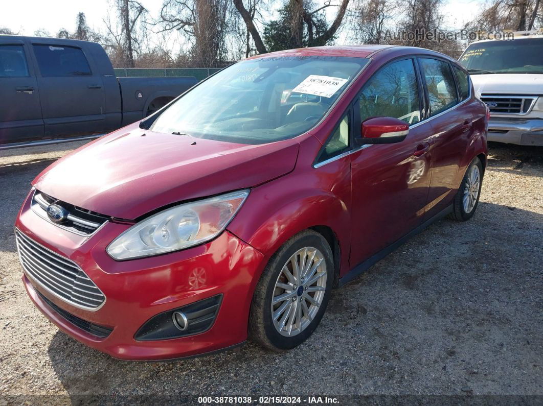 2013 Ford C-max Hybrid Sel Burgundy vin: 1FADP5BU9DL531699