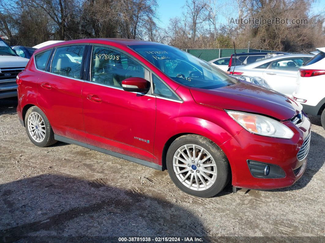 2013 Ford C-max Hybrid Sel Burgundy vin: 1FADP5BU9DL531699