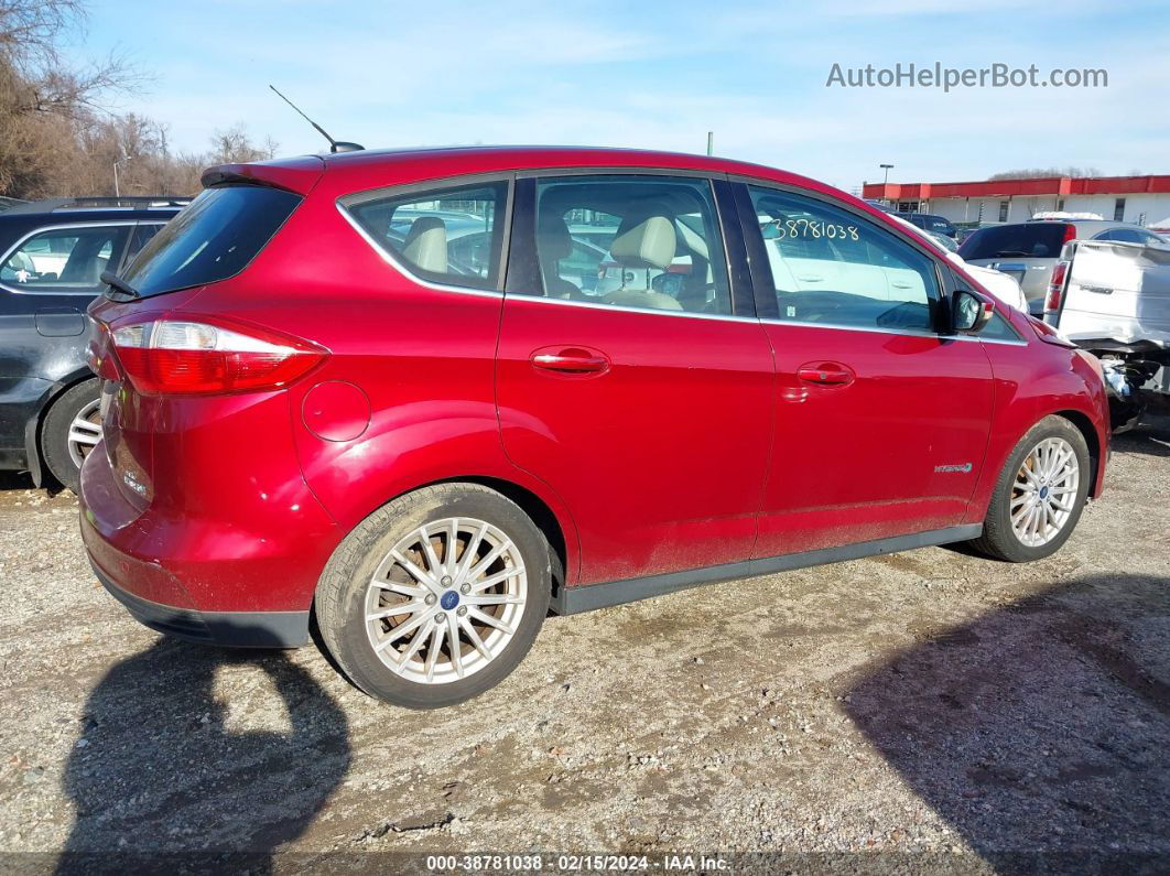 2013 Ford C-max Hybrid Sel Burgundy vin: 1FADP5BU9DL531699