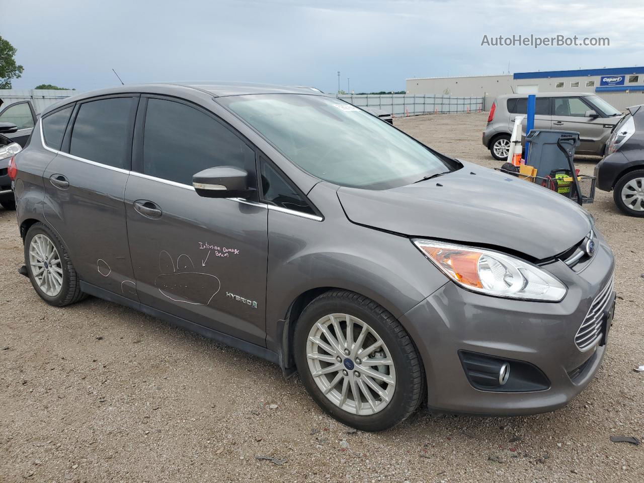 2013 Ford C-max Sel Gray vin: 1FADP5BU9DL532822