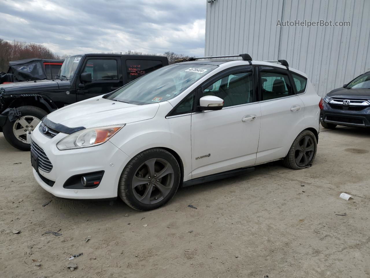 2013 Ford C-max Sel White vin: 1FADP5BU9DL544081