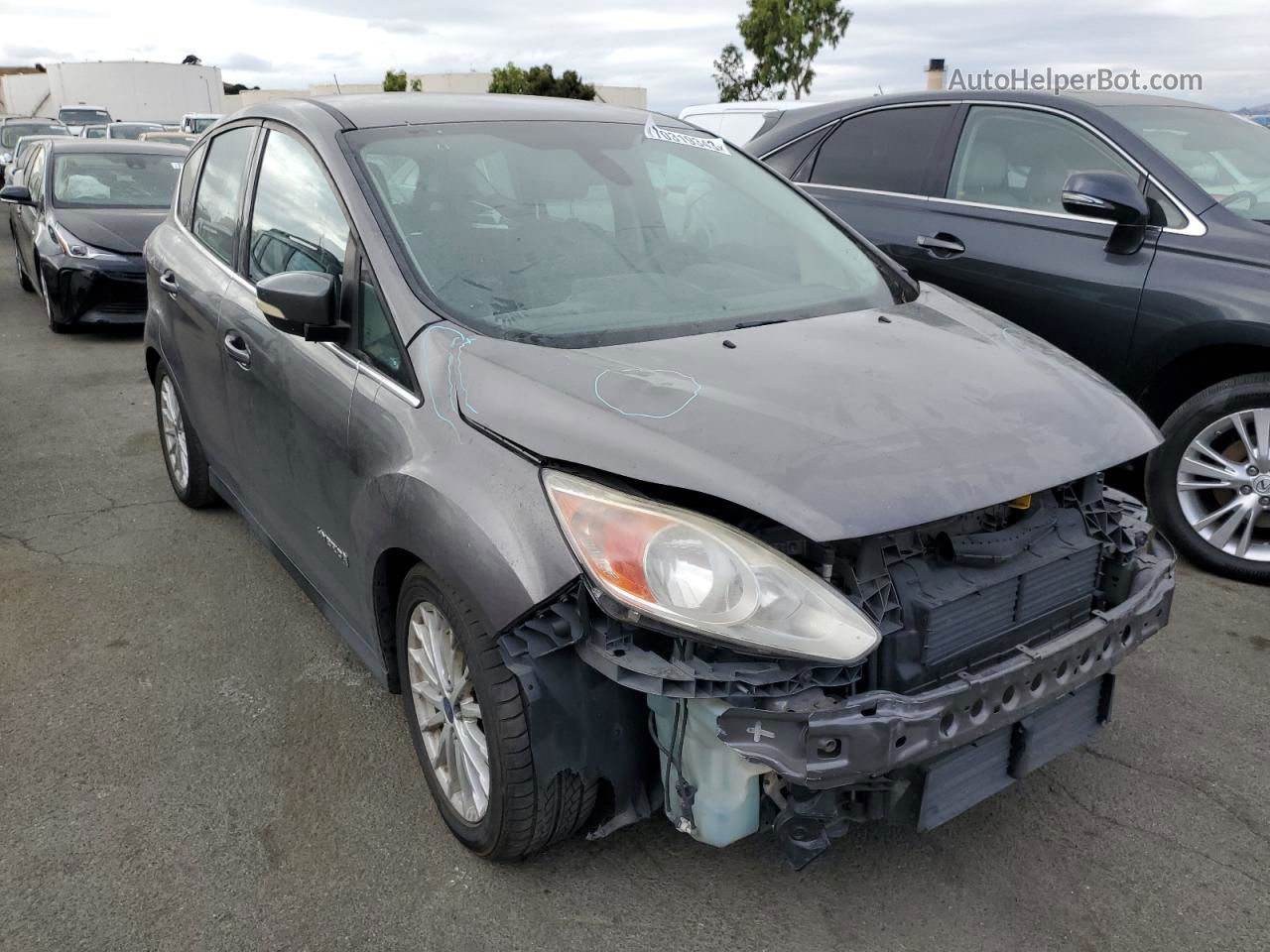 2014 Ford C-max Sel Gray vin: 1FADP5BU9EL506805