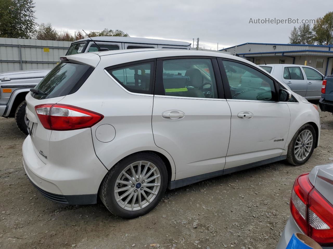 2014 Ford C-max Sel White vin: 1FADP5BU9EL508070