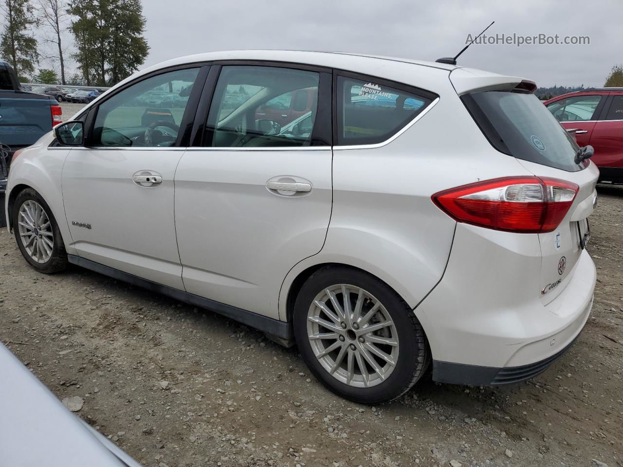 2014 Ford C-max Sel White vin: 1FADP5BU9EL508070