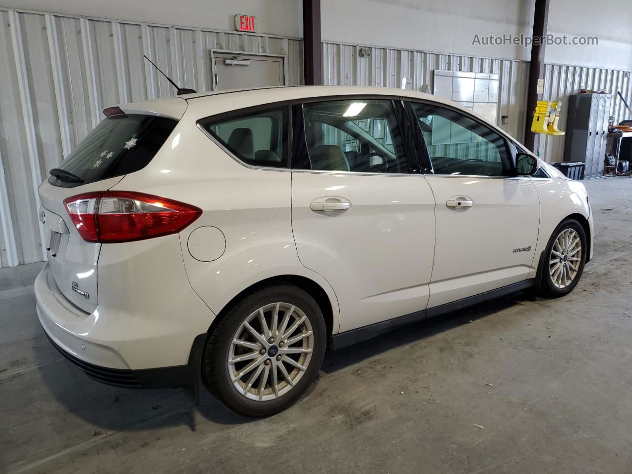 2013 Ford C-max Sel White vin: 1FADP5BUXDL536779