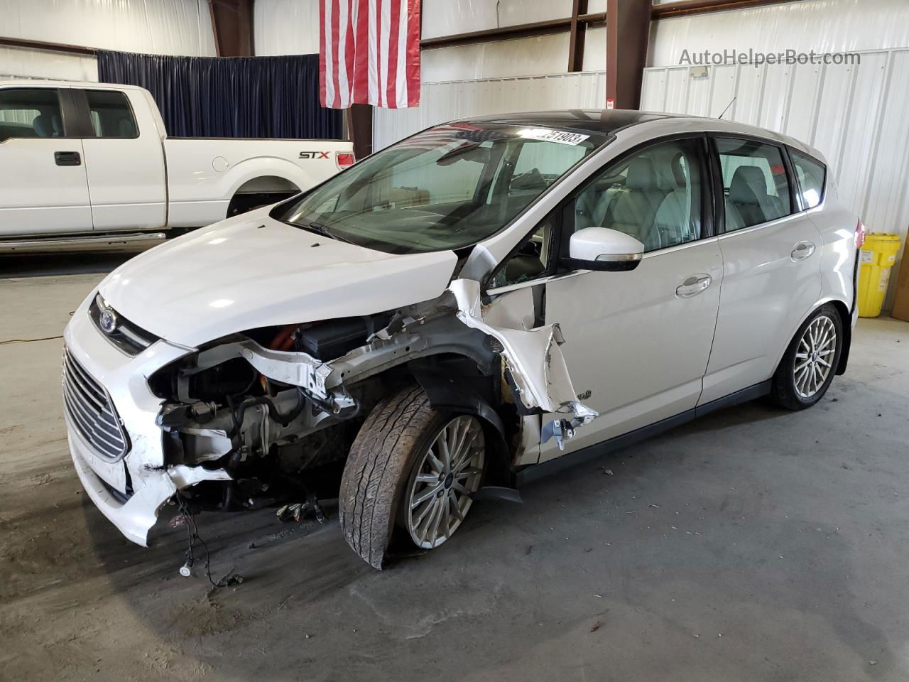 2013 Ford C-max Sel White vin: 1FADP5BUXDL536779