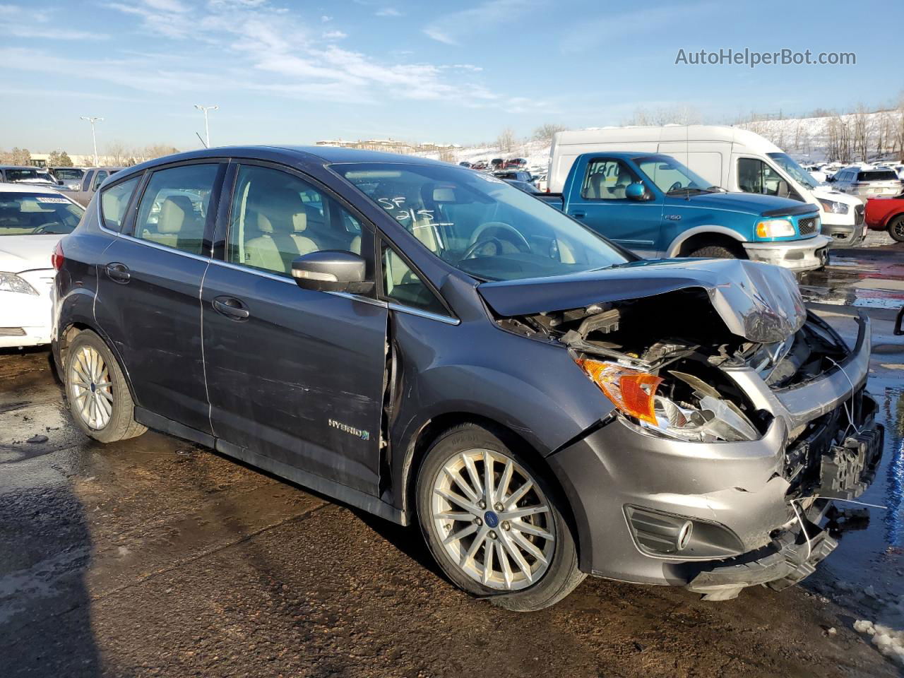 2013 Ford C-max Sel Gray vin: 1FADP5BUXDL551721