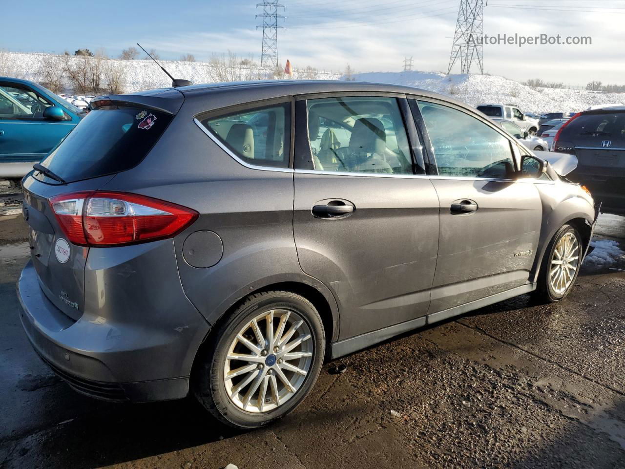 2013 Ford C-max Sel Gray vin: 1FADP5BUXDL551721