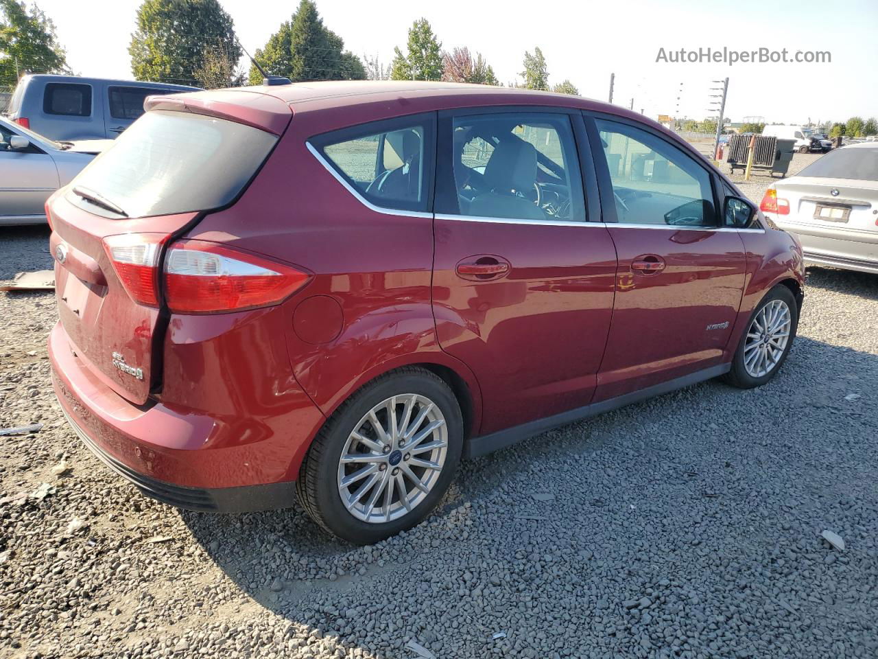 2013 Ford C-max Sel Red vin: 1FADP5BUXDL556952