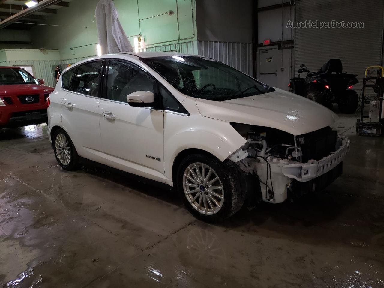 2014 Ford C-max Sel Белый vin: 1FADP5BUXEL521183