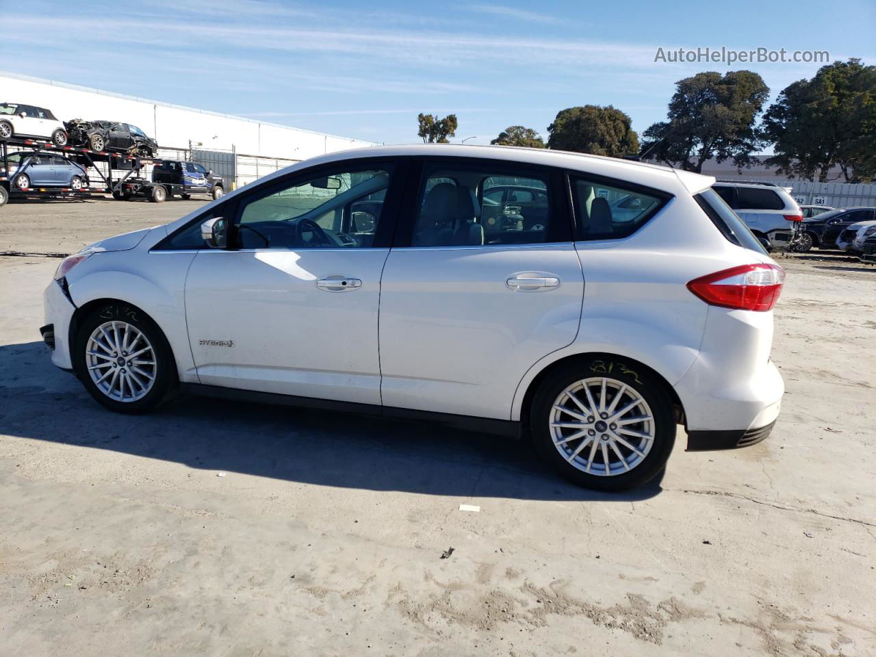 2014 Ford C-max Sel White vin: 1FADP5BUXEL521345