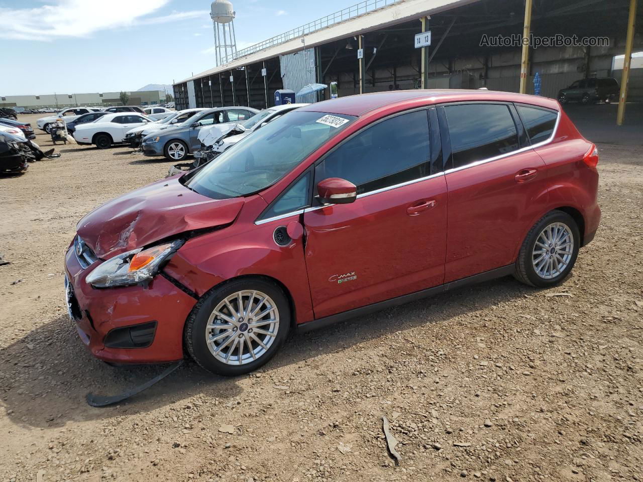 2013 Ford C-max Premium Red vin: 1FADP5CU0DL524039