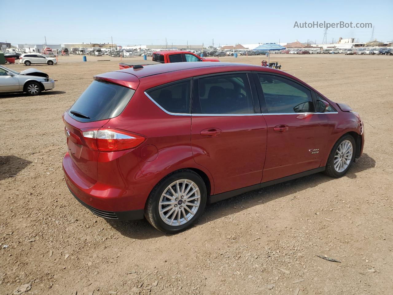 2013 Ford C-max Premium Red vin: 1FADP5CU0DL524039